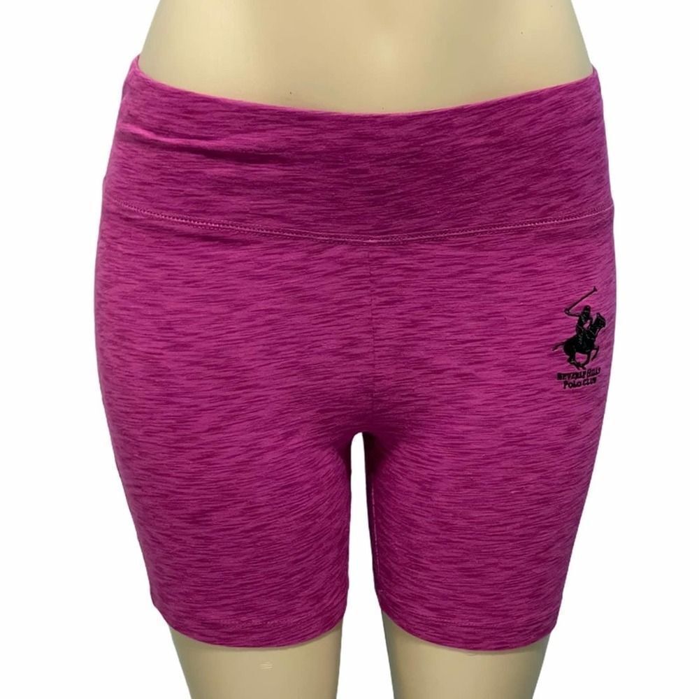 Beverly Hills Polo Club Pull On‎ 5 Inch Bike Shorts Magenta Pink Purple Small